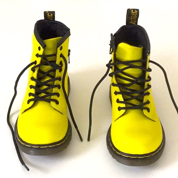 Dr. Martens Other - Dr. Martens, Brooklee Lace Up Yellow Ankle Boots. Flawed, See Last 3 Pictures.